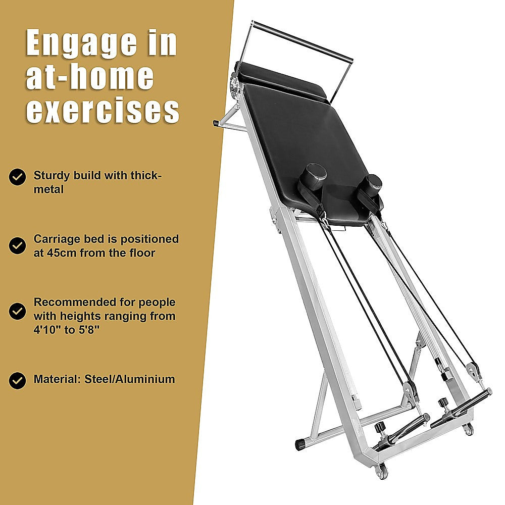 Yoga & Pilates: Pilates Reformer Machine Foldable Gym
