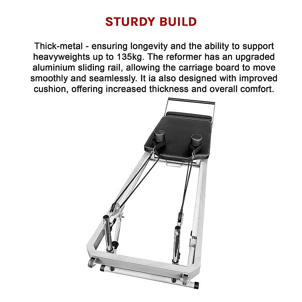 Yoga & Pilates: Pilates Reformer Machine Foldable Gym