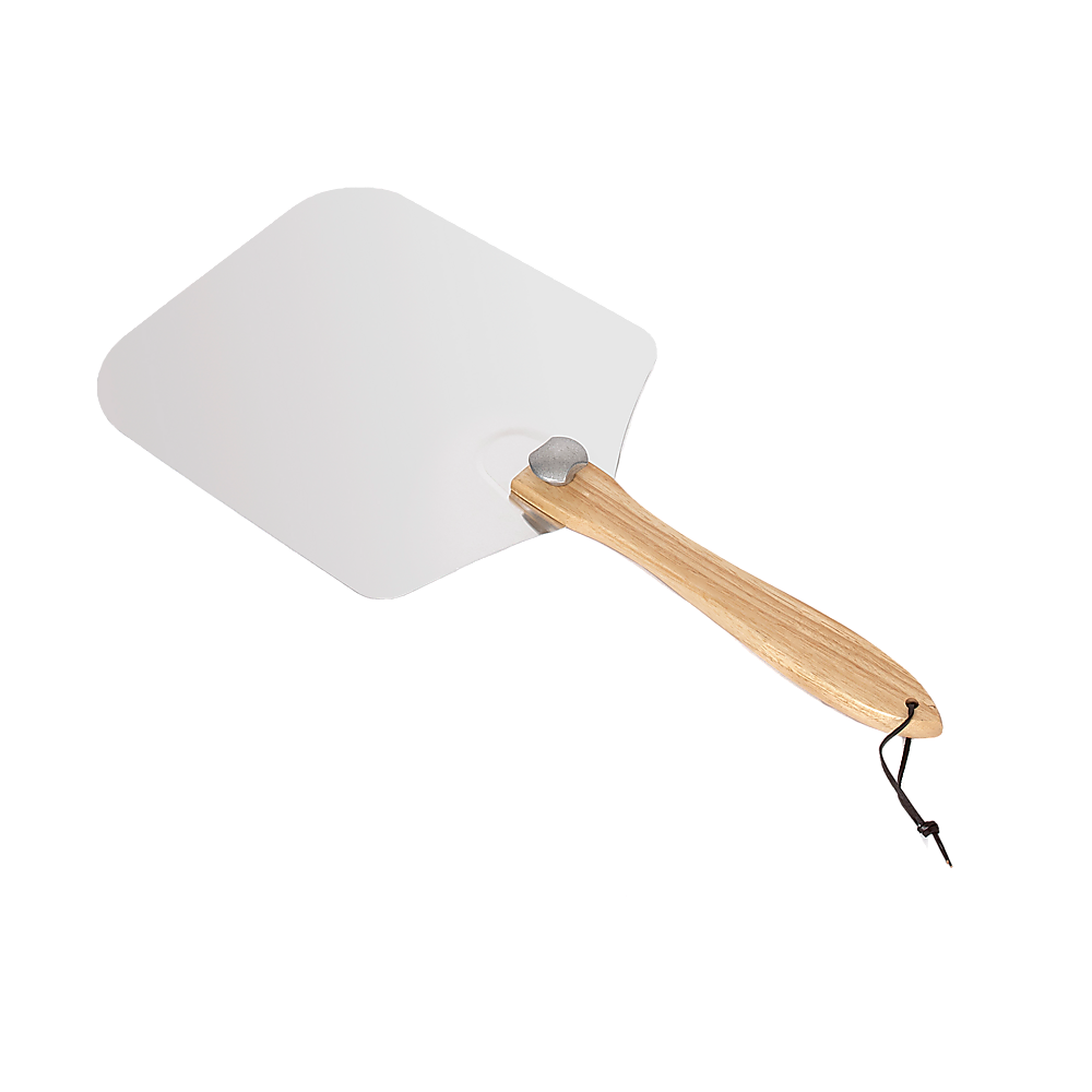 Kitchen Utensils: Metal Pizza Peel with Foldable Wood Handle