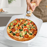 Kitchen Utensils: Metal Pizza Peel with Foldable Wood Handle
