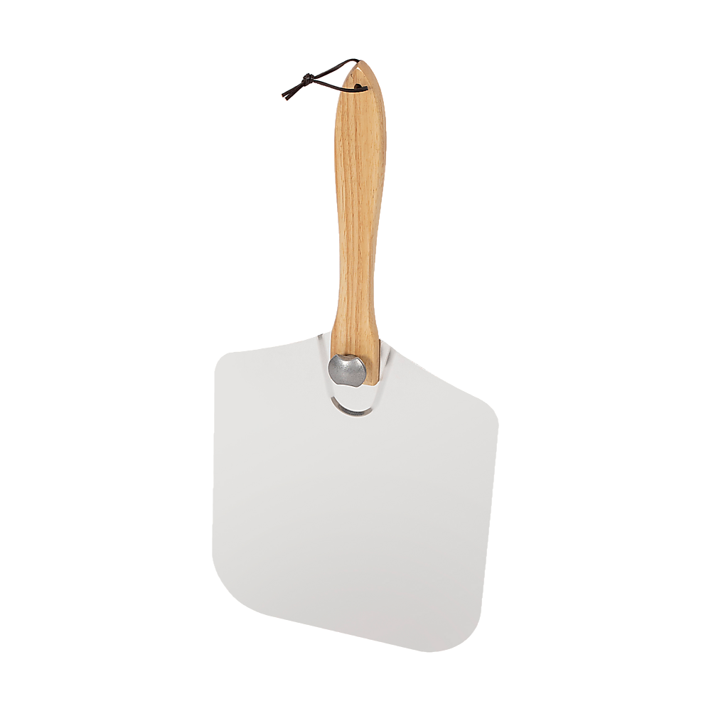 Kitchen Utensils: Metal Pizza Peel with Foldable Wood Handle