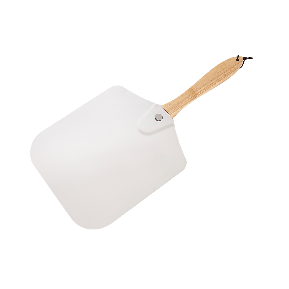 Kitchen Utensils: Metal Pizza Peel with Foldable Wood Handle