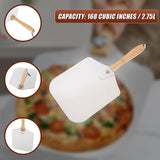 Kitchen Utensils: Metal Pizza Peel with Foldable Wood Handle