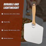 Kitchen Utensils: Metal Pizza Peel with Foldable Wood Handle