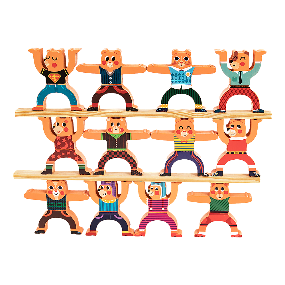 Activity Games: Balancing Stacking Blocks Educational Balance Wooden Acrobatic Toys Game