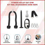 Gym Equipment & Accessories: Fitness Pulley Set Gym Kit Tool Accessories Wire Rope
