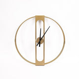 Clocks: Gold Clover Metal Wall Clock