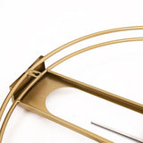 Clocks: Gold Clover Metal Wall Clock