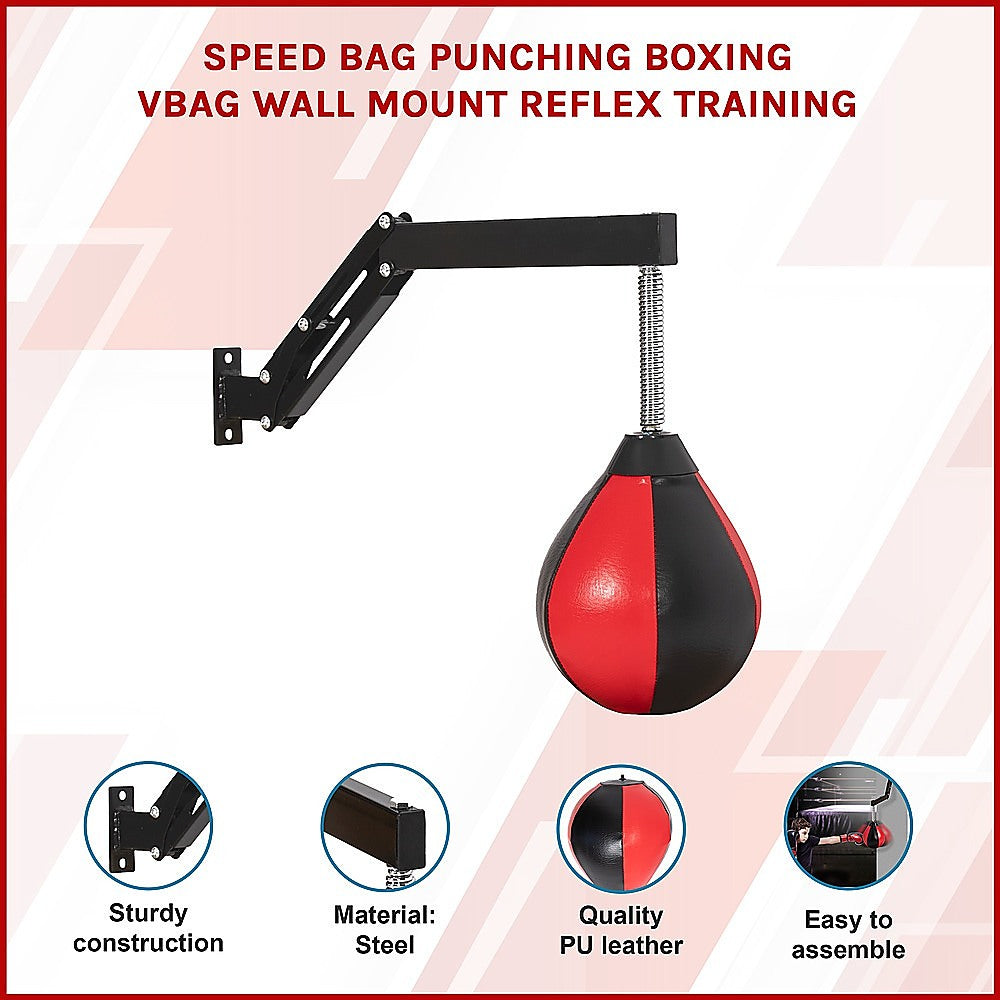 Boxing & Martial Arts: Speed Bag Punching Boxing Bag Wall Mount Reflex Training