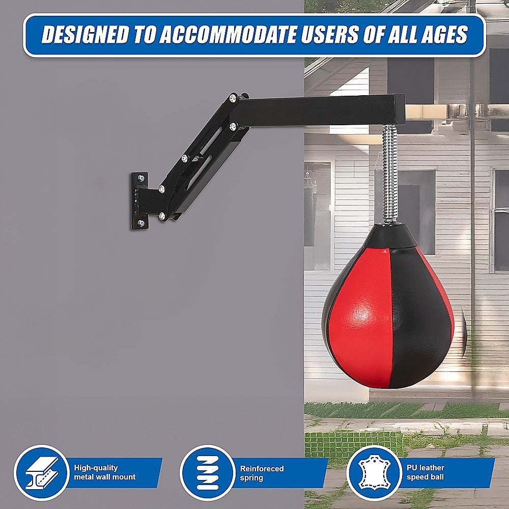 Boxing & Martial Arts: Speed Bag Punching Boxing Bag Wall Mount Reflex Training