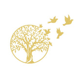 Garden Ornaments: Metal Tree of Life Wall Art 7 Flying Birds Wall Sculpture