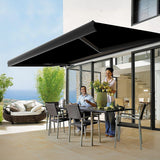 Awnings: 5.0m x 3.0m Retractable Folding Arm Awning Heavy Duty Full Cassette Motorised