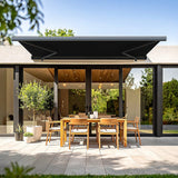 Awnings: 5.0m x 3.0m Retractable Folding Arm Awning Heavy Duty Full Cassette Motorised