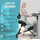 Office & Desk Chairs: Ergonomic Kneeling Posture Chair with Backrest Adjustable Height and Casters