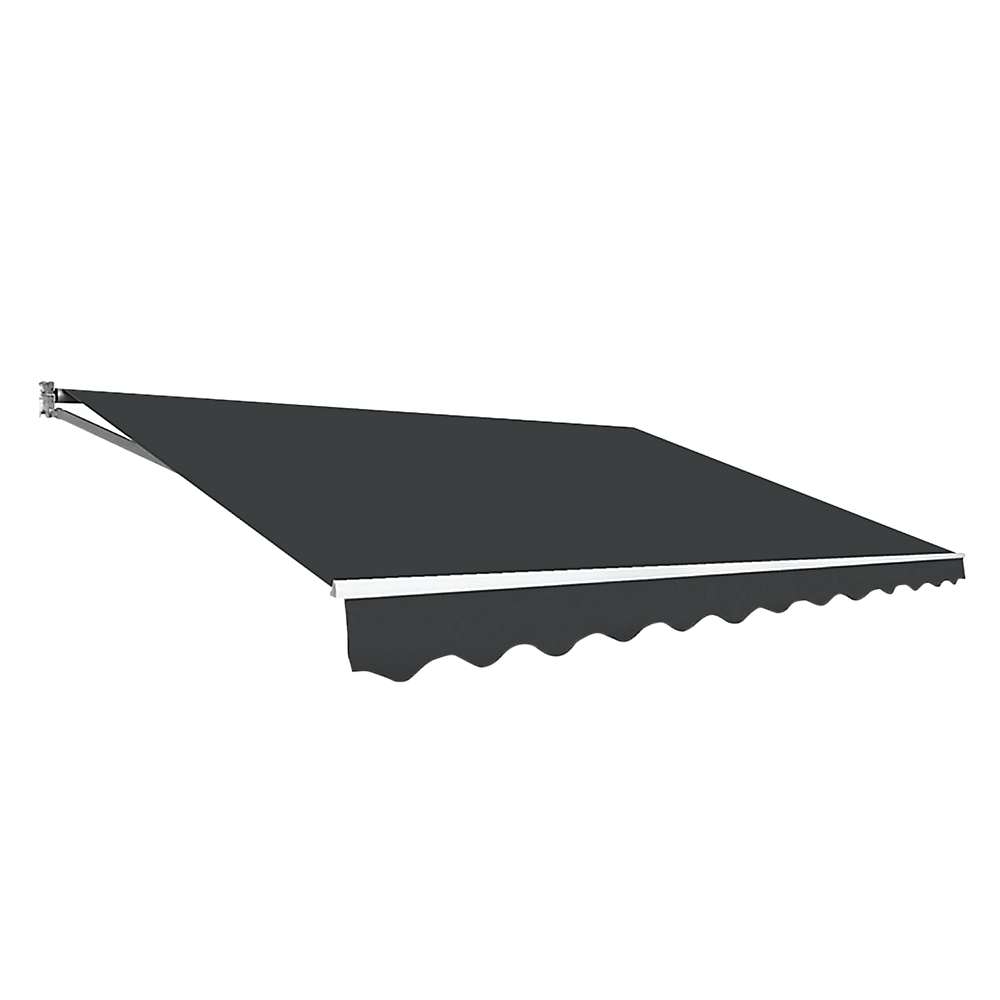Awnings: Outdoor Folding Arm Awning Retractable Sunshade Canopy Grey 3.0m x 2.5m