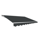 Awnings: Outdoor Folding Arm Awning Retractable Sunshade Canopy Grey 3.0m x 2.5m