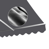 Awnings: Outdoor Folding Arm Awning Retractable Sunshade Canopy Grey 3.0m x 2.5m
