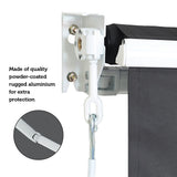 Awnings: Outdoor Folding Arm Awning Retractable Sunshade Canopy Grey 3.0m x 2.5m