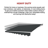 Awnings: Outdoor Folding Arm Awning Retractable Sunshade Canopy Grey 3.0m x 2.5m