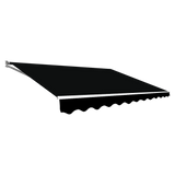 Awnings: Outdoor Folding Arm Awning Retractable Sunshade Canopy Black 4.0m x 3.0m