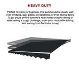 Awnings: Outdoor Folding Arm Awning Retractable Sunshade Canopy Black 4.0m x 3.0m