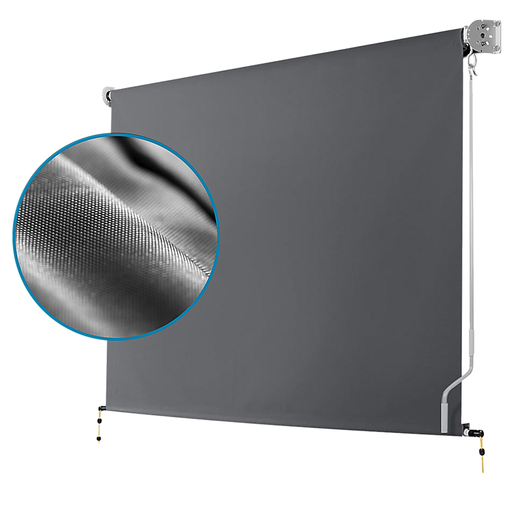 Awnings: Retractable Straight Drop Roll Down Awning Garden Patio Screen 2.1X2.5M
