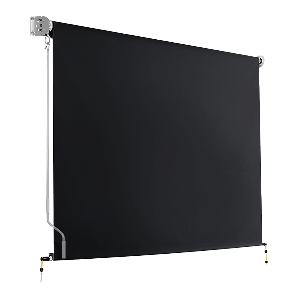 Awnings: Retractable Straight Drop Roll Down Awning Garden Patio Screen 2.1X2.5M