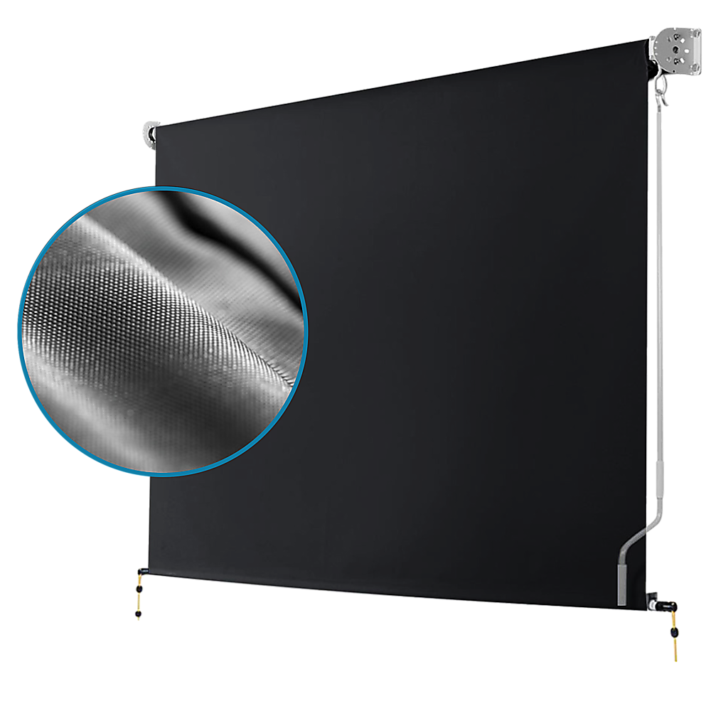Awnings: Retractable Straight Drop Roll Down Awning Garden Patio Screen 2.1X2.5M
