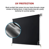 Awnings: Retractable Straight Drop Roll Down Awning Garden Patio Screen 2.1X2.5M