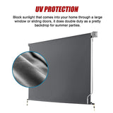 Awnings: Retractable Straight Drop Roll Down Awning Garden Patio Screen 3.0X2.5M