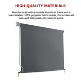 Awnings: Retractable Straight Drop Roll Down Awning Garden Patio Screen 3.0X2.5M