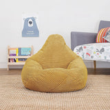 Sofa Accessories: Jumbo Cord Beanbag Chair Cover Unfilled Large Bean Bag - Mustard