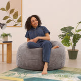 Sofa Accessories: Jumbo Cord Beanbag Chair Cover Unfilled Large Bean Bag - Grey
