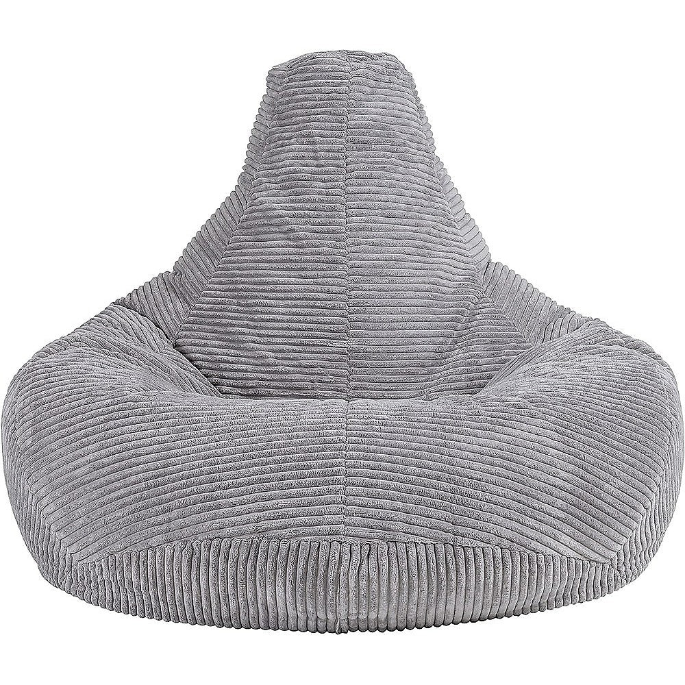 Sofa Accessories: Jumbo Cord Beanbag Chair Cover Unfilled Large Bean Bag - Grey