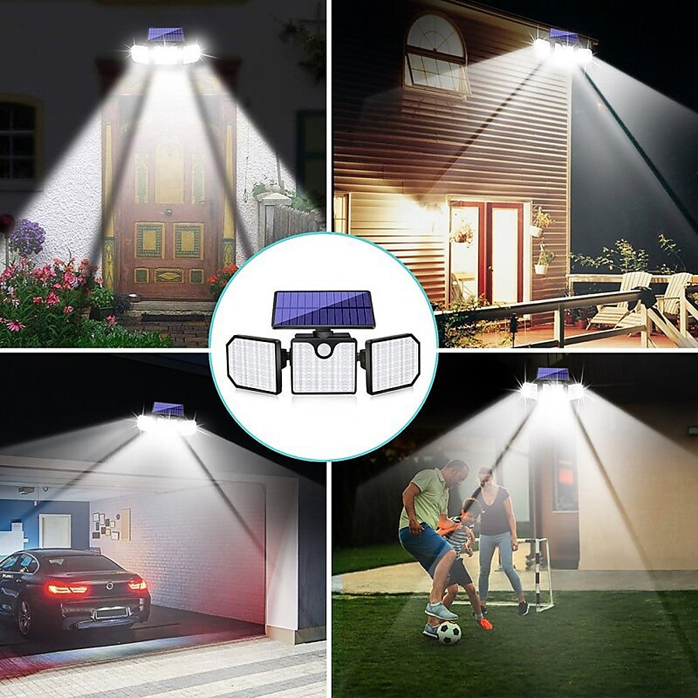 Gardening Accessories: 230 LED Solar Lights Outdoor 260LM Waterproof Motion Sensor Security Wall Lamp