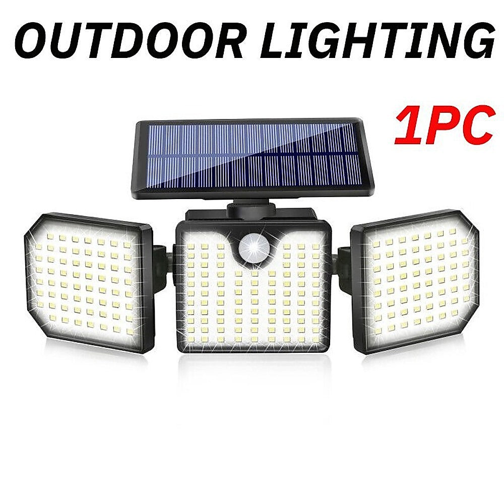 Gardening Accessories: 230 LED Solar Lights Outdoor 260LM Waterproof Motion Sensor Security Wall Lamp
