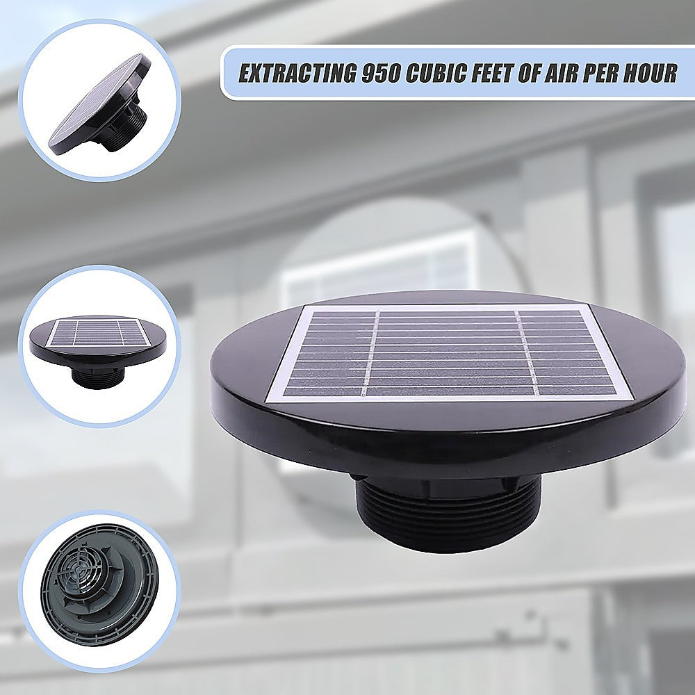 Masonry Tools: Solar Powered Roof Fan Ventilator Loft Vent for Boat RV Greenhouse Shed Caravan