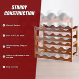 Wine Racks: Bamboo Stackable Modular Freestanding Countertop Wine Shelf Rack