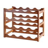 Wine Racks: Bamboo Stackable Modular Freestanding Countertop Wine Shelf Rack