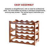 Wine Racks: Bamboo Stackable Modular Freestanding Countertop Wine Shelf Rack