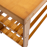Shoe Storage: Bamboo Shoe Rack Wooden Bench Storage Organiser Cabinet Holder Stool