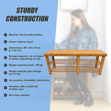 Shoe Storage: Bamboo Shoe Rack Wooden Bench Storage Organiser Cabinet Holder Stool