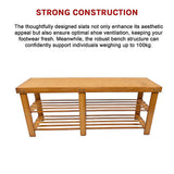 Shoe Storage: Bamboo Shoe Rack Wooden Bench Storage Organiser Cabinet Holder Stool
