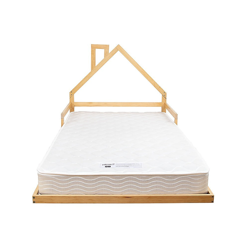 Beds & Bed Frames: Pine Wood Floor Bed House Frame for Kids and Toddlers