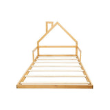 Beds & Bed Frames: Pine Wood Floor Bed House Frame for Kids and Toddlers