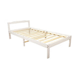 Beds & Bed Frames: Natural Wooden Bed Frame Home Furniture