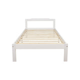 Beds & Bed Frames: Natural Wooden Bed Frame Home Furniture