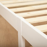 Beds & Bed Frames: Natural Wooden Bed Frame Home Furniture