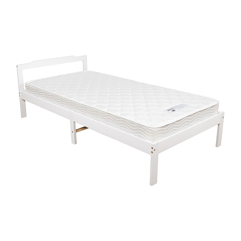 Beds & Bed Frames: Natural Wooden Bed Frame Home Furniture