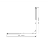 Adjustable 1000x900mm Double Sliding Door Glass Shower Screen in Chrome